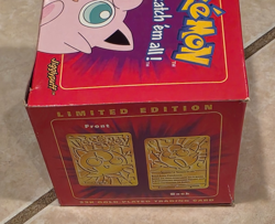 Pokemon - Jigglypuff Nintendo 23k Gold Plated Burger King Trading Card Box - Image 2