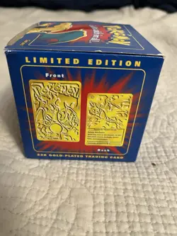 Limited Edition 23k Gold-Plated Pokemon Trading Card from Burger King Charizard - Image 2