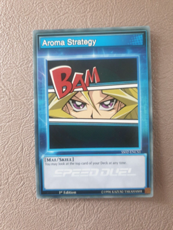 YUGIOH SKILL CARD AROMA STRATEGY SS02-ENCS1 1ST ED NM - Image 1