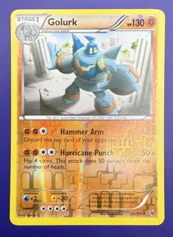 ⚡Golurk 72/101 Noble Victories Reverse Holo Rare Pokemon Card LP 2011 - Image 1