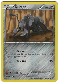 Durant 83/101 Pokemon Card Noble Victories Reverse Holo 70 HP Near Mint IO - Image 1