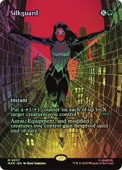 Silkguard Foil Borderless Marvel's Spider-Man NM MTG - Image 1