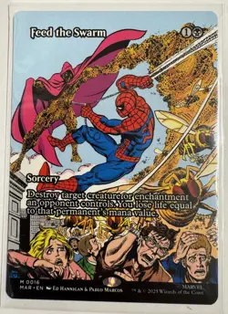 MTG Feed the Swarm #16 FULL ART Marvel’s Spiderman Regular NM - Image 1