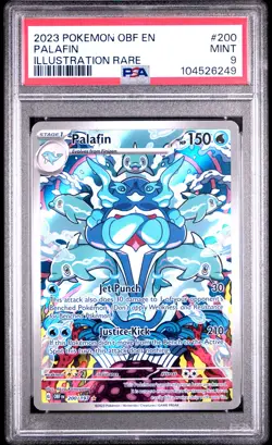 2023 POKEMON OBF EN-OBSIDIAN FLAMES ILLUSTRATION RARE #200 PALAFIN PSA 9 - Image 1