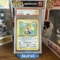 PSA 9 PORENTA Farfetch'd 27 1ST EDITION GERMAN BASE SET 1999 POKEMON - Image 1