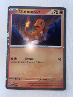 Pokemon Charmander #47 Cosmos Holo Scarlet & Violet BLACK STAR Promo - Image 1