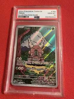 PSA 10 GEM MINT Pinsir, SV Twilight Masquerade Pokemon Illustration Rare 168/167 - Image 1