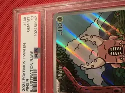 PSA 10 GEM MINT Pinsir, SV Twilight Masquerade Pokemon Illustration Rare 168/167 - Image 4