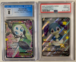 Pokemon TCG Set: Meloetta EX RC25/RC25 CGC 8 and Indeedee V SV114 PSA 10 - Image 1