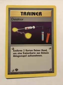 Pokemon TCG Item Finder DETEKTOR Base Set 74/102 GERMAN 1st Edition Rare - Image 1