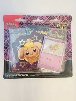 Pokemon Paldean Fates Tech Sticker Collection TCG Shiny Fidough Brand New - Image 1