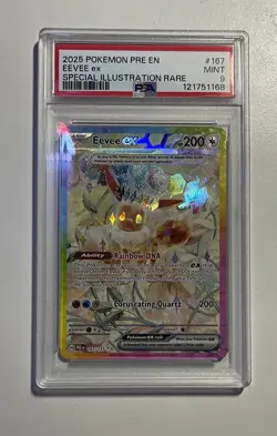 2025 Pokemon EEVEE EX 167/131 Prismatic Evolutions PRE EN SIR Holo English PSA 9 - Image 1