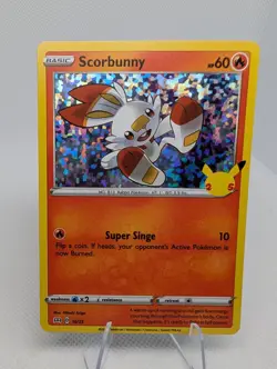 Scorbunny 25th Anniversary Mcdonald’s 16/25 Holo Pokemon (2021) - NM - Image 1