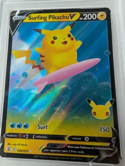 PSA 9 Surfing Pikachu V #008/025 2021 Pokemon SWSH Celebrations GEM MT - Image 3