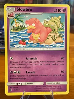 2017 Pokemon Sun & Moon Guardians Rising Slowbro 49/145 Uncommon Stage 1 MP - Image 1