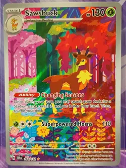 Sawsbuck Illust Rare SV05: Temporal Forces 166/162 NM - Pokemon TCG Fresh Pull - Image 1