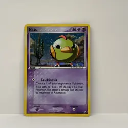 Pokemon Card Ex Unseen Forces Natu 63/115 2005 Reverse Holo - Image 1