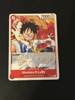 One Piece Card Game Monkey D. Luffy P-001 Super Pre-Release Participant Promo - Image 1