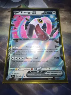 Pokemon TCG: Flamingo EX 160/191 - Holo Double Rare Card - Surging Sparks - NM - Image 1