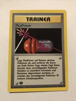 Pokemon TCG Trainer 1st Edition German PlusPower 84/102 Uncommon Card - Image 1