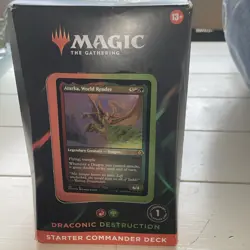 MTG - Starter Commander Deck Draconic Destruction- Brand New Sealed Box Damage - Image 1