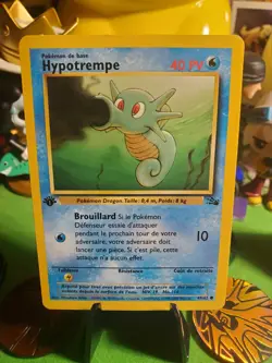 Pokemon TCG Vintage French Fossil Set 1st Edition Horsea Hypotrempe 49/62 NM/M - Image 1