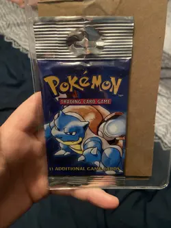 Pokemon Base Set Booster Pack Unlimited Blastoise Art WOTC TCG Vintage Sealed - Image 1