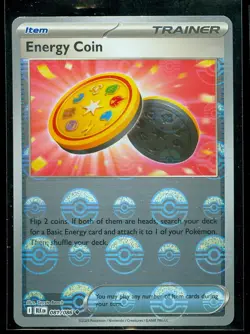Pokemon ENERGY COIN 081/086 - Black Bolt - Poke Ball Pattern - MINT - Image 1