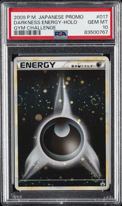 2009 POKEMON JPN PROMO GYM CHALLENGE #017 DARKNESS ENERGY-HOLO PSA 10 - Image 1