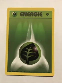 1st Edition Grass Energy 99/102 Base Set Pokemon TCG GERMAN Energie - Image 1