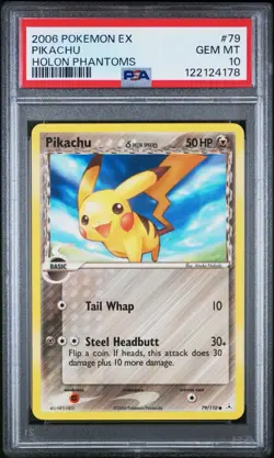 2006 POKEMON EX HOLON PHANTOMS #79 PIKACHU HOLON PHANTOMS PSA 10 GEM MT - Image 1