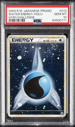 2009 POKEMON JPN PROMO GYM CHALLENGE #013 WATER ENERGY-HOLO PSA 10 - Image 1