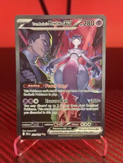 Team Rocket's Mewtwo ex 231/182 SIR Destined Rivals Pokemon TCG PSA 10 CONTENDER - Image 1