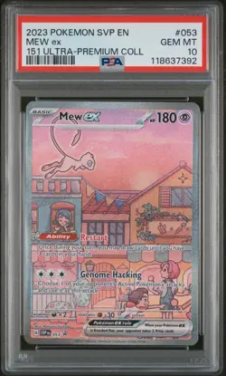 2023 POKEMON SVP EN-SV BLACK STAR PROMO 151 ULTRA-PREM COLL #053 MEW EX PSA 10 - Image 1