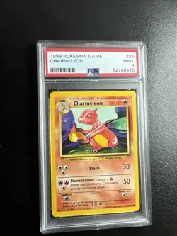 1999 POKEMON GAME BASE SET UNLIMITED 24 CHARMELEON PSA 9 MINT - Image 1