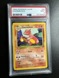 1999 POKEMON GAME BASE SET UNLIMITED 24 CHARMELEON PSA 9 MINT - Image 2