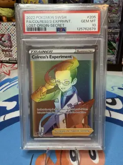Pokemon Colress's Experiment Secret Lost Origin #205 Graded Card PSA 10 - Image 1