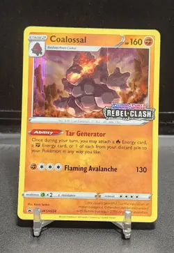 Coalossal SWSH024 Rebel Clash Stamped Build Battle Stamped Promo Pokemon Card - Image 1