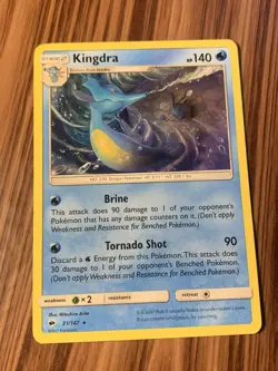 Kingdra 31/147 Rare SM Burning Shadows Pokemon TCG Card - Image 1