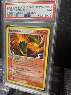PSA 7 Pokemon Typhlosion #034 Cosmos Holo Black Star Promo Card Nintendo 2006 - Image 3