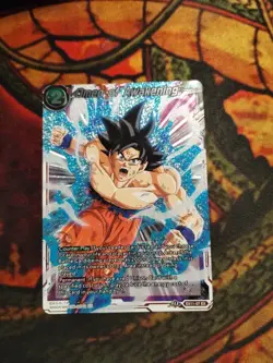 Dragon Ball Super TCG Card Omen of Awakening Son Goku Full Art Holo - NM - Image 1