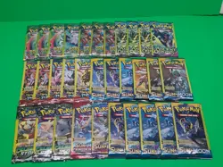 Assorted 32 Sealed Pokemon 3 Card Mini Booster Packs Lot XY Ancient Sun&Moon New - Image 1