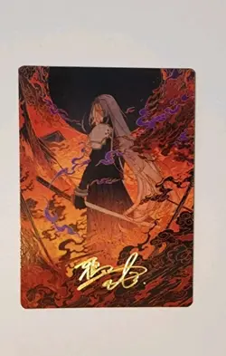 Nibelheim Aflame Art Card (Gold-Stamped Signature) FINAL FANTASY Art Series - Li - Image 1