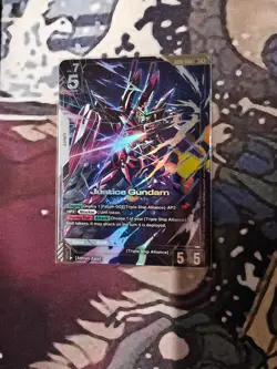 Justice Gundam - GD01-066 - LR+ Alt Art - Newtype Rising - Gundam Card Game TCG - Image 1