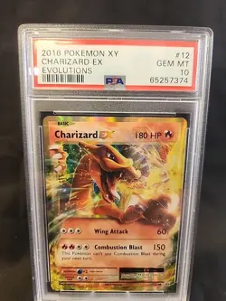 Charizard EX XY Evolutions Holo Rare Pokemon Card PSA 10 Gem Mint 12/108 - Image 2