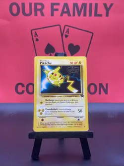 Pikachu 4/53 Black Star Rare Promo WOTC Pokemon Card MP - Image 1
