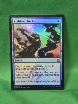 Khans of Tarkir Foil Stubborn Denial Card Magic: The Gathering - Image 1