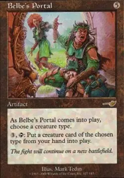 Moderate Play, English MTG Regular Belbe's Portal Nemesis Magic the Gathering - Image 1