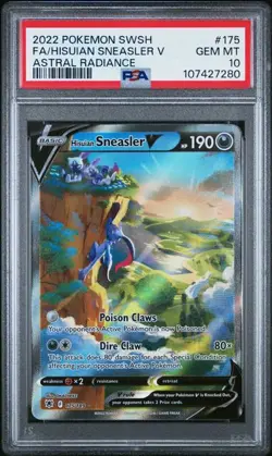 PSA 10 Hisuian Sneasler V 175/189 Astral Radiance Pokemon 2022 - Image 1
