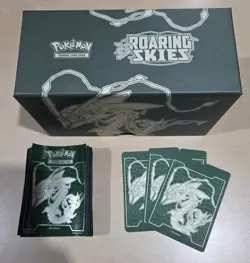 Pokemon TCG XY Roaring Skies Rayquaza Storage Box + Dividers + 60 Sleeves - Image 1